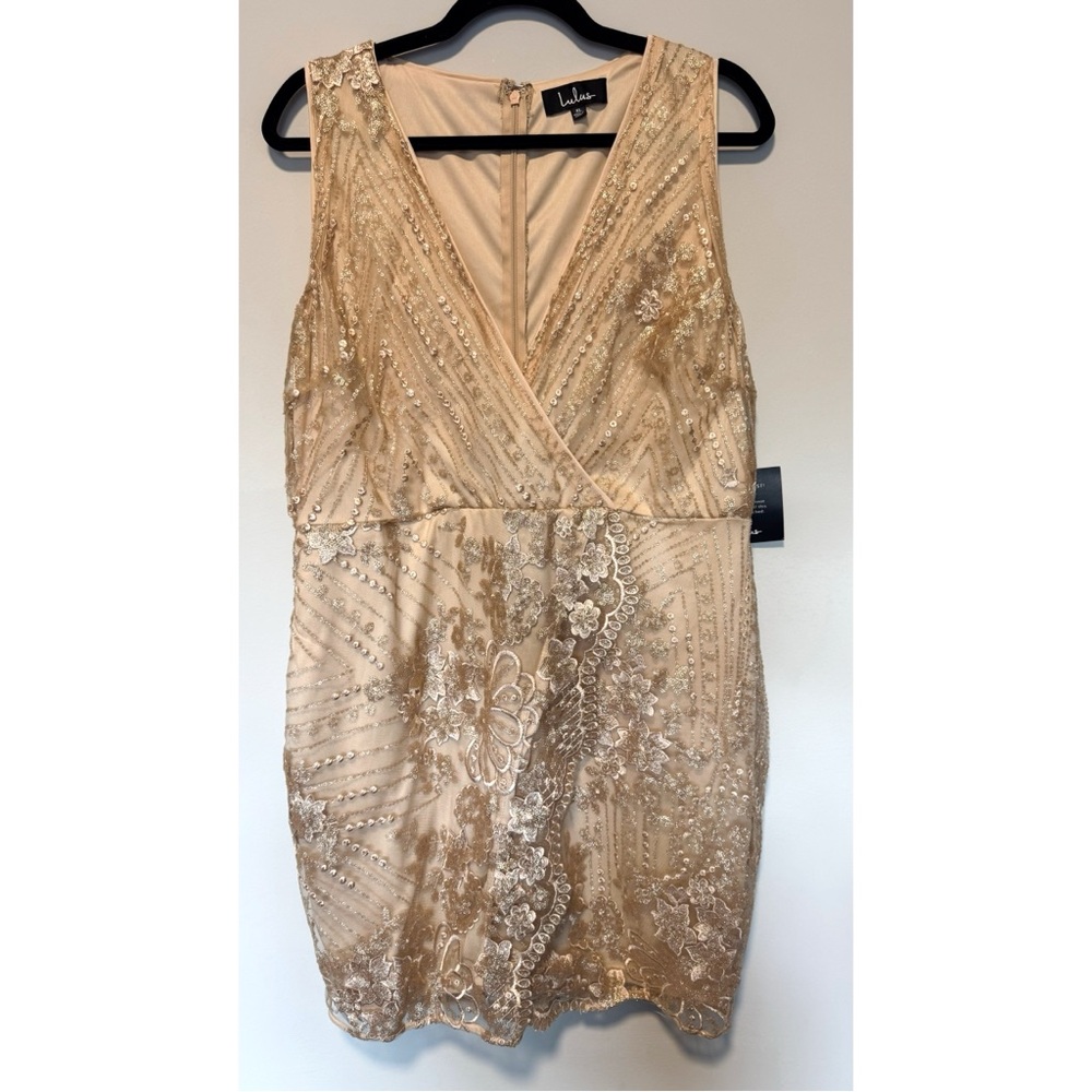 Lulus gold dress, size XL